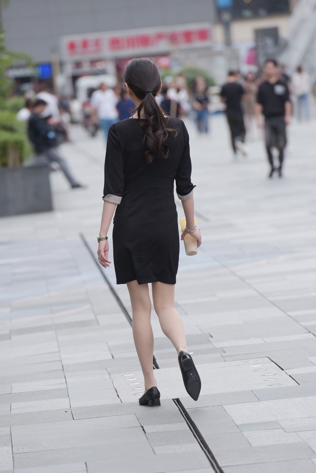 Mojing Street NO.163 Street Snap Black Dress Girl photo 182